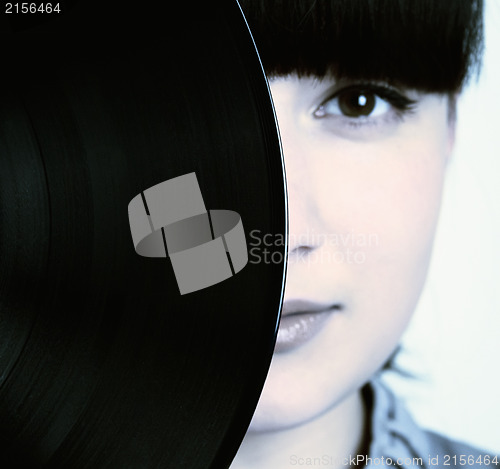 Image of Girl with vinyl