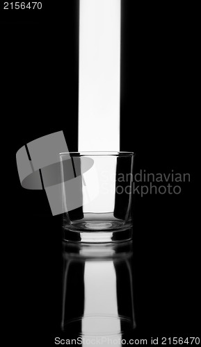 Image of Empty glass on black. Abstract image