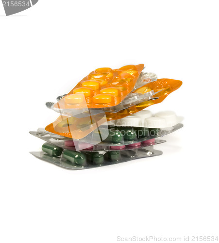 Image of Pills stack isolated