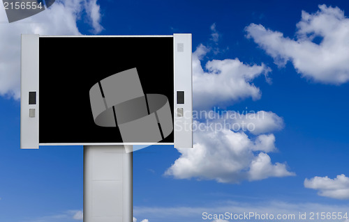 Image of Blank billboard among blue sky
