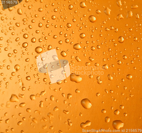 Image of Abstract orange drops of water background