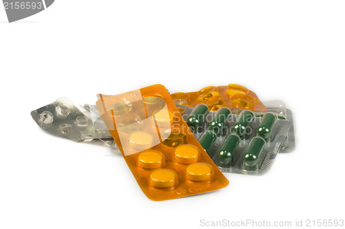 Image of Pills stack isolated