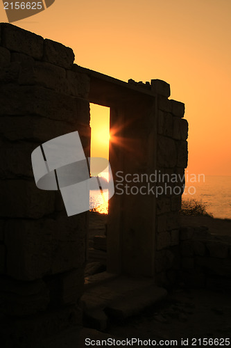 Image of Ancient ruins during sunset