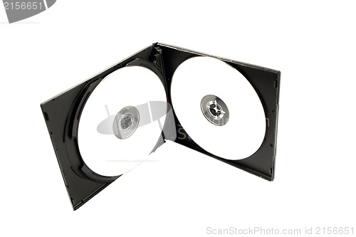 Image of CD DVD case with white cds