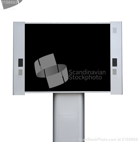 Image of Blank advertising billboard isolated.Cliping path included.