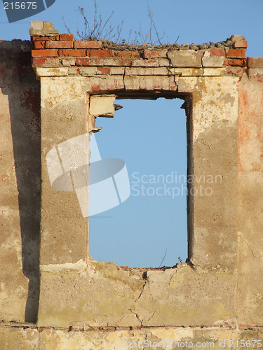Image of Window in old brick wall