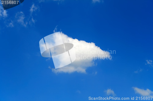 Image of Puffy clouds on blue sky