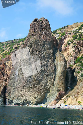 Image of View on the beach from the sea