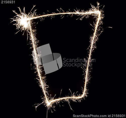 Image of Sparkler frame isolated