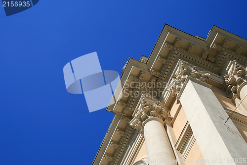 Image of Columns with blue sky background