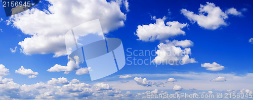 Image of Deep blue sky big resolution panoramic photo