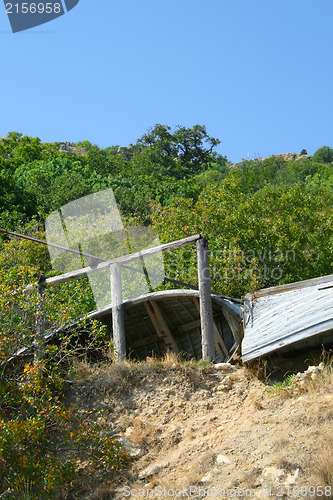 Image of Old wooden boat.