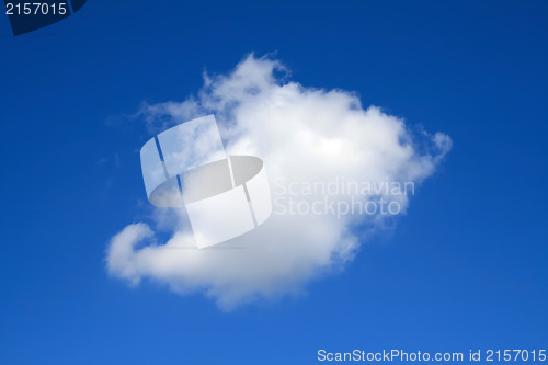 Image of Clear blue sky with one cloud