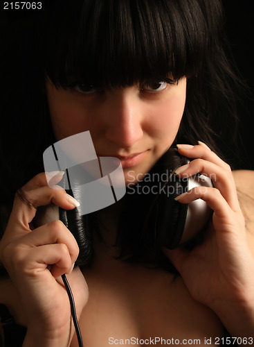 Image of Girl with headphones