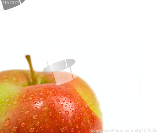 Image of Fresh ripe apple with drops of water