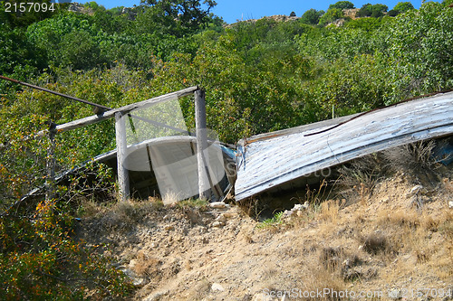 Image of Old wooden boat.