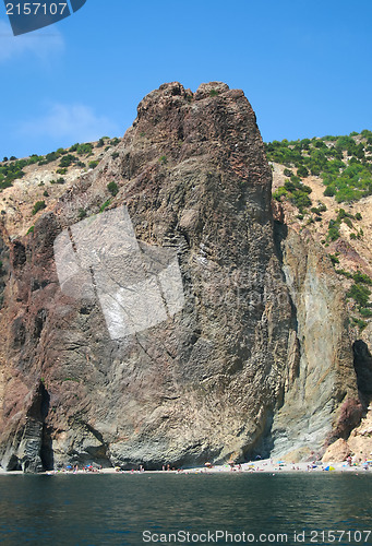 Image of View on the beach from the sea