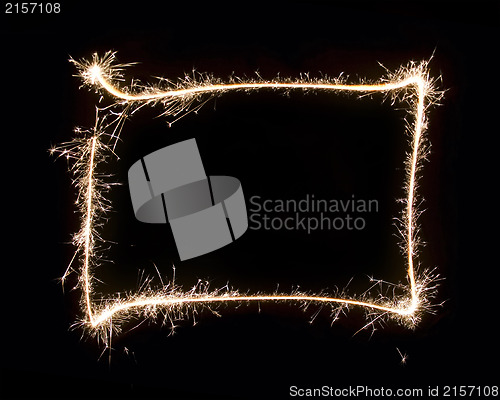 Image of Sparkler frame isolated