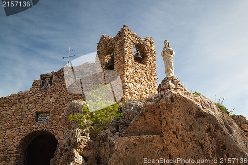 Image of Church in the rock in Mijas in Spain