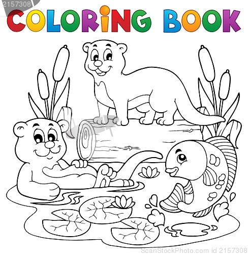 Image of Coloring book river fauna image 3