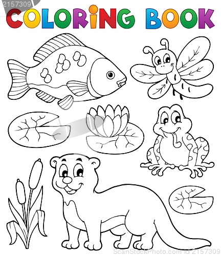 Image of Coloring book river fauna image 1