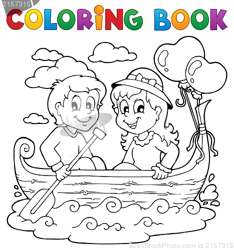 Image of Coloring book love theme image 1