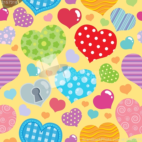 Image of Seamless background with hearts 8