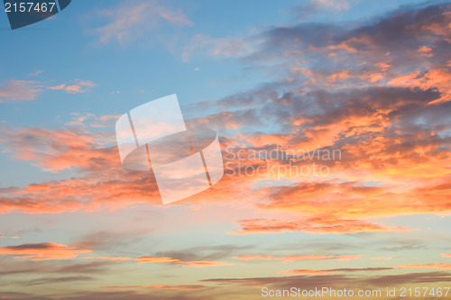 Image of Background with a dramatic sunrise