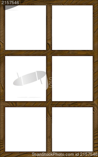 Image of Isolated Window Frame 6W Contour 2L