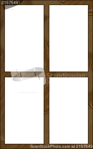 Image of Isolated Window Frame 4W Contour