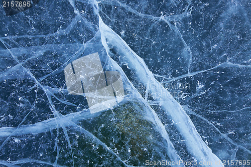 Image of Blue Cracked Ice Background