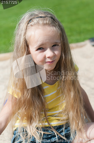 Image of Beautiful little girlwith long hair