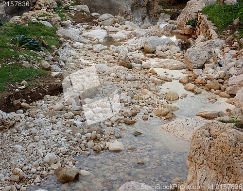 Image of Pebble scree in a small mountain creek