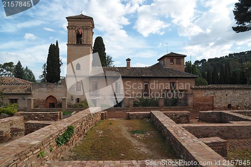 Image of Alhambra gardens in Granada, Spain