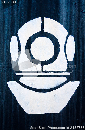Image of The sign, a symbol of industrial diver