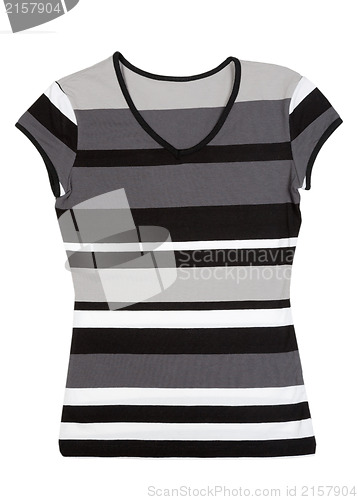 Image of Fashionable women's striped blouse