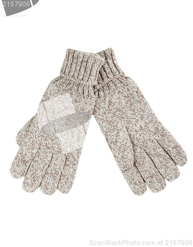 Image of Grey knitted gloves