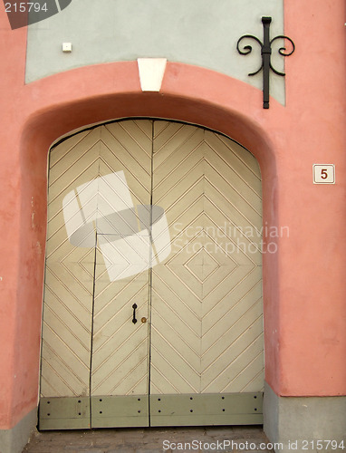 Image of Wooden door in old town