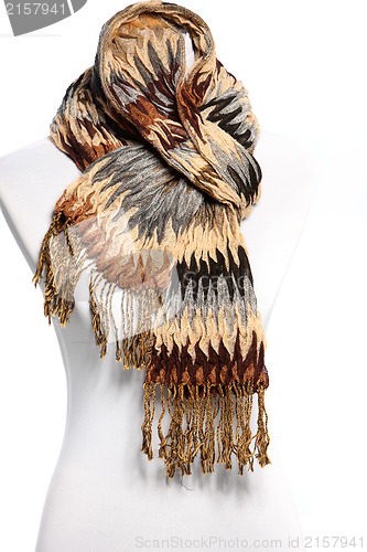 Image of Mannequin in a warm winter scarf