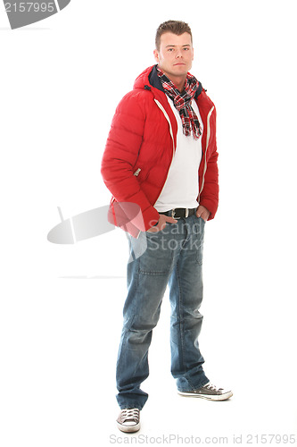 Image of Handsome casual man in winter fashion