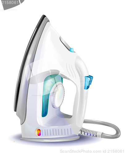 Image of realistic illustration of  steam iron 