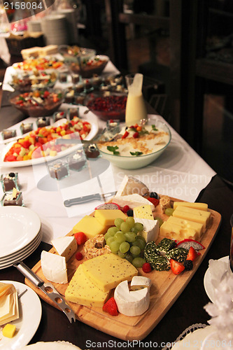 Image of Cheese platter on a buffet