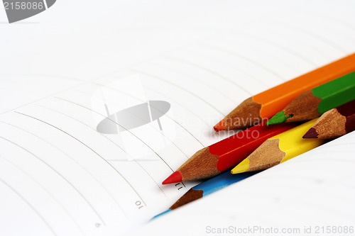 Image of Color pencil and agenda