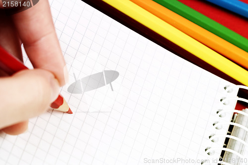 Image of Pencil and agenda