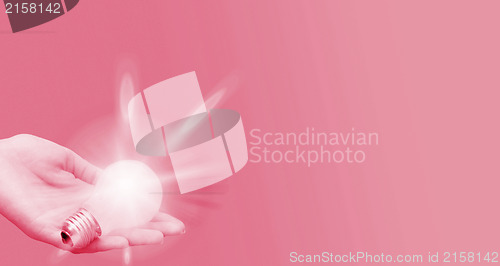 Image of Background with lit lightbulb