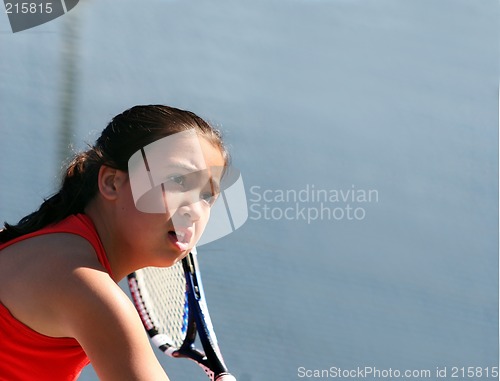 Image of Girl playing tennis