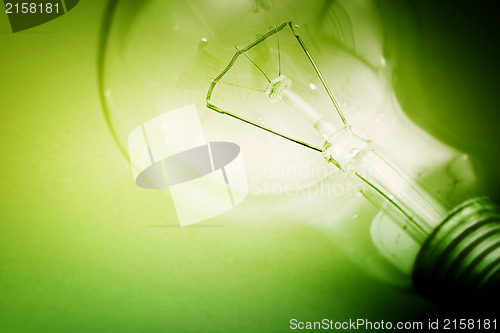 Image of Background with lit lightbulb