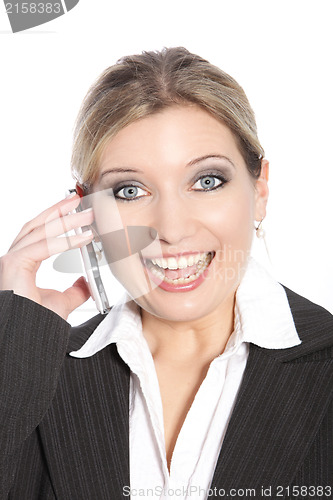 Image of Excited businesswoman