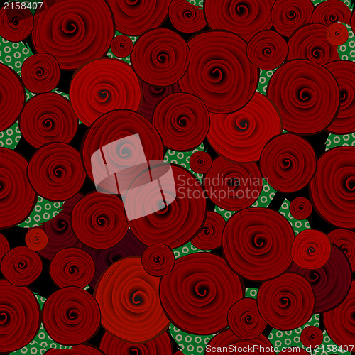 Image of Abstract decorative roses pattern