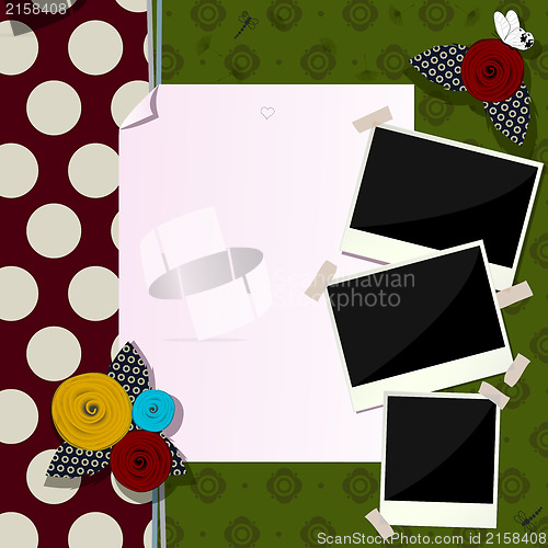 Image of Decorative scrapbook composition